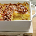 Pear and Bacon Waffle Bake